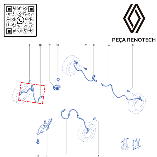RN 479106-X 479106406R SENSOR DO ABS DIANT. MASTER 2.3 16V 13... 4